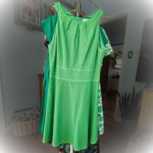 New York and Company Lace Green Dress Women 10